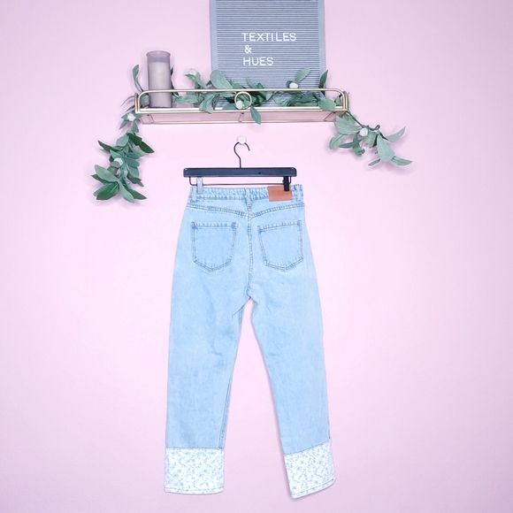 Princess Polly Floral Cuff High Rise Mom Jeans - Picture 14 of 14